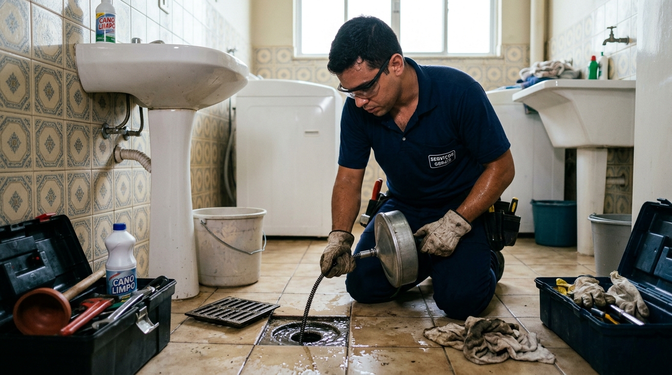 Desentupimento de ralo profissional em Ipatinga‑MG