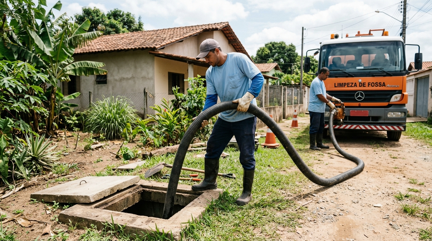 Higienização de fossa residencial em Canoas‑RS
